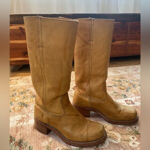 Frye Leather Campus Banana Boots